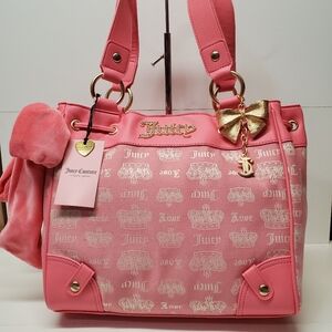 Juicy Couture Vintage Couture Pink and Gold Tote